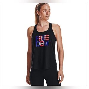 Under Armour Freedom Tank Top keyhole back in Black Gray Women’s XXL 2X